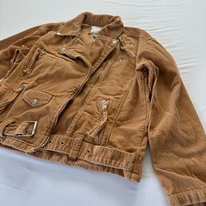 Forever 21 Ribbed Corduroy Jacket in Camel